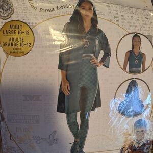 Green Hooded Costume with Checkered Pants